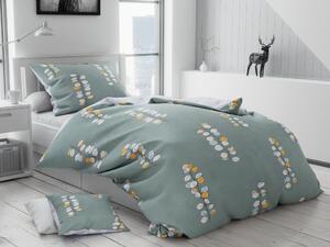 Lenjerie de pat din bumbac flanelat Culoare gri, EMERALD + husa de perna 40x50 cm Gratuit