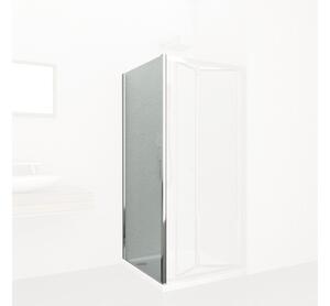 Perete lateral duș Sanotechnik Elite, 80x195 cm, sticlă clară tratată easy-clean, profil crom