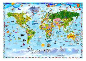 Fototapet - World Map for Kids