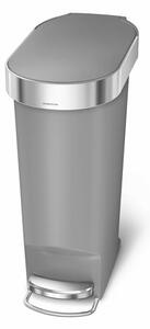 Simplehuman Coș de gunoi cu pedală, oval 40 l, gri