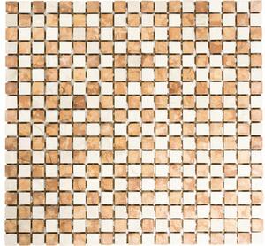 Mozaic marmură MOS 15/1513R bej/maro 30,5x32,2 cm