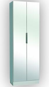Dulap înalt cu oglindă pelipal Wien, 195,5x65 cm, ușă pliantă, alb