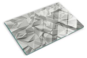 Tocător din sticlă Model 3D abstract în nuanțe de gri