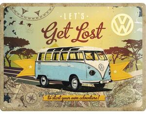 Panou de tablă VW Bulli - Get Lost 30x40 cm