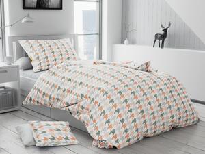 Lenjerie de pat din bumbac portocaliu PAPAVER + husa de perna 40 x 50 cm gratuit