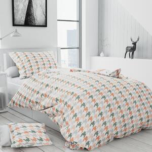 Lenjerie de pat din bumbac portocaliu PAPAVER + husa de perna 40 x 50 cm gratuit