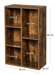Biblioteca, Vasagle, Antic, 80x50x24 cm