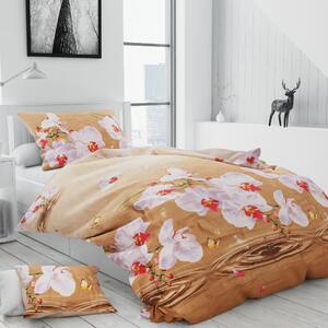 Lenjerie de pat din crepon Culoare maro KEDES + husa de perna 40 x 50 cm gratuit