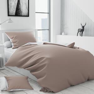 Lenjerie de pat de o persoana bumbac Culoare Bej, TABULA + husa de perna 40 x 50 cm gratuit