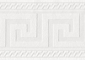Bordură tapet vlies 1835 Patent Decor albă 10,05 m x 13 cm