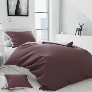 Lenjerie de pat din bumbac Culoare Maro monocolor, TABULA + husa de perna 40 x 50 cm gratuit