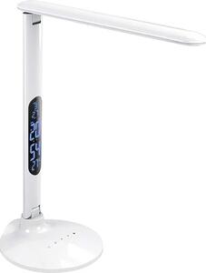 Lampă de birou cu LED integrat Flink 5W 500 lumeni, alb, cu ceas & calendar & termometru