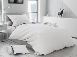 Lenjerie de pat din bumbac flanelat SPRING mov + husa de perna 40x50 cm Gratuit