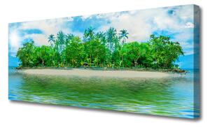 Tablou pe panza canvas Sea Island Peisaj Albastru Maro Verde