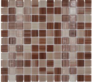 Mozaic piscină sticlă CM 4290 bej-maro 30,2x32,7 cm