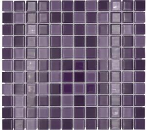 Mozaic piscină sticlă CM 4888 mix lila 30,2x32,7 cm