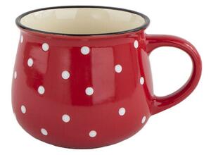 Cană ceramică Dots 770 ml, roșu, 770 ml