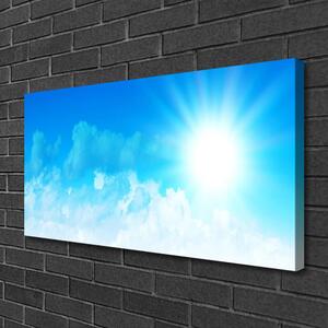 Tablou pe panza canvas Sun Heaven Peisaj Alb Albastru