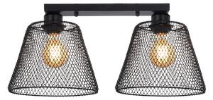 Plafoniera Moderna Klausen Loana PL2 B Negru Metal 46x21x21cm 2xE27 Corp Iluminat Design Minimalist Elegant Pentru Living Hol Sau Dining Interior
