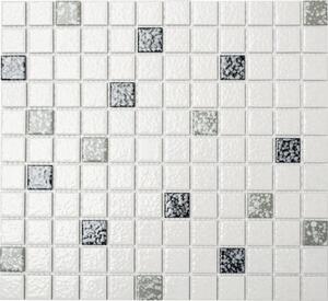 Mozaic ceramic TD 180 alb/gri 30,2x33 cm