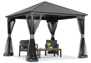 Sardinia 3x3 foișor metalic cu plasă de țânțari Garden Point antracit