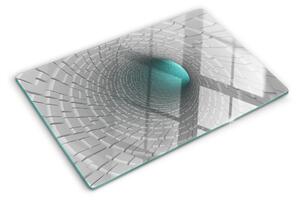 Tocător din sticlă Tunel 3D cu efect de adâncime
