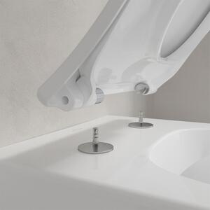 Set vas WC suspendat, Villeroy & Boch, Collaro, cu capac soft close și quick release, alb