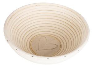 Coș oval din ratan Orion Inimă, diam. 21 cm
