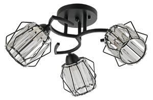 Lustra Klausen Spin PL3 Negru 54x54x24cm Corp Iluminat Elegant 3xE27 pentru Living sau Dormitor Design Clasic Modern din Metal si Sticla Calitativa