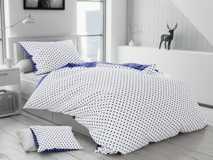 Lenjerie de pat din bumbac albastru, PUNTOS + husa de perna 40 x 50 cm gratuit