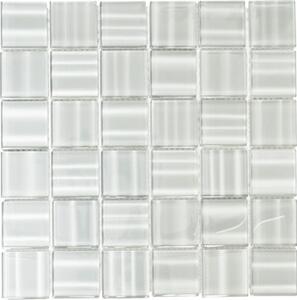 Mozaic piscină sticlă XCM BC 894 gri lucios 29,8x29,8 cm