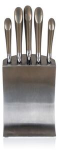 Set cuţite Banquet Metallic Platinum, 5 buc. şistativ inox