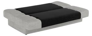 Canapea extensibila Culoare gri-negru, RUBY + 2 perne gratuite