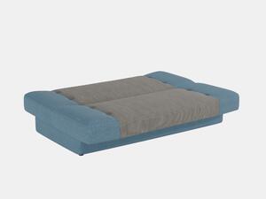 Canapea extensibila Culoare albastru deschis din catifea raiata, RUBY + 2 perne gratuite
