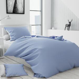 Lenjerie de pat din crepon albastru deschis PRADO + husa de perna 40 x 50 cm gratuit