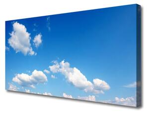 Tablou pe panza canvas Sky Peisaj Albastru Alb