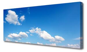 Tablou pe panza canvas Sky Peisaj Albastru Alb