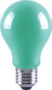 Bec verde LED Flair E27 4W, glob A60, durată viață 15.000 h