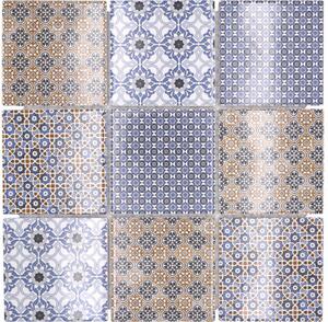 Mozaic ceramic Quadrat Classico mix albastru 30x30 cm