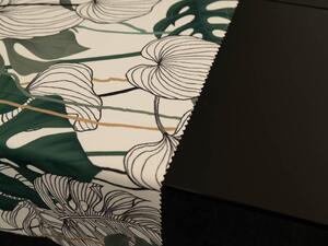 Traversa de masa Culoare Alb/Verde, LISA 40 x 140 cm