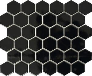 Mozaic piscină ceramic HX 090 negru lucios 32,5x28,1 cm