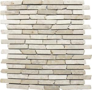 Mozaic marmură MOS Brick 105 bej mat 30,5x30,5 cm