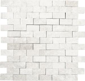 Mozaic marmură Brick Splitface Boticino alb 30,5x29 cm