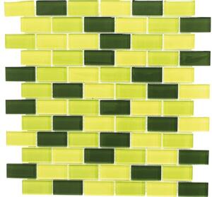 Mozaic piscină sticlă XCM B854 mix verde 32,2x31 cm
