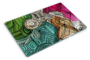 Tocător de bucătărie Motiv Mandala cu modele colorate
