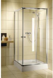 Cabină de duș pătrată Radaway Classic C, 80x80x185 cm, sticlă securizată transparentă, profil crom
