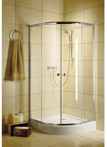 Cabină de duș semirotundă Radaway Classic A, 80x80x185 cm, sticlă securizată transparentă, profil crom