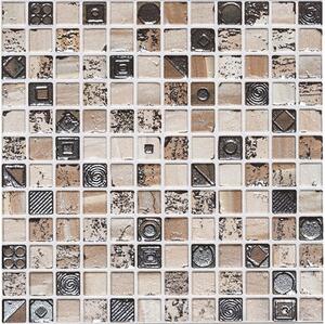 Gresie / Faianță porțelanată glazurată Mosaico Avorio Beige Mix 30x30 cm