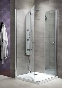 Cabină de duș pătrată Radaway EOS KDD-B, 90x90x197 cm, sticlă securizată transparentă, profil crom