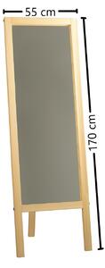 Oglinda de podea Cheval A41, Neostill, 55 x 3.2 x 170 cm, lemn masiv, walnut